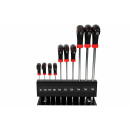 Torx wrench set t-handle 10 pieces with standard